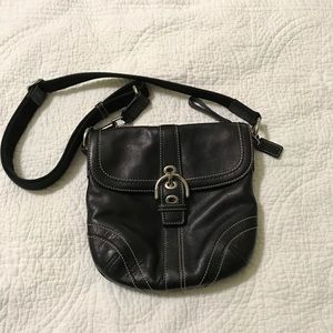 Coach Crossbody black leather handbag
